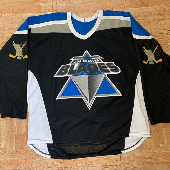 Vintage CCM Los Angeles Blades Jersey Size L / XL RHI Roller Hockey #6 Rare LA